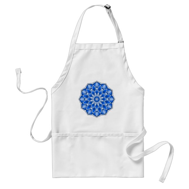 Delantal Mandala en azul (Frente)