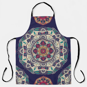 Delantal Mandala floral: la intemperie ornamental sin costu