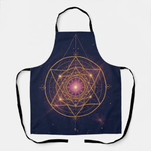 Delantal Mandala Luminoso de Armonía Dorada