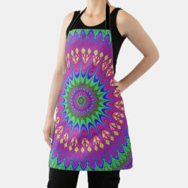 Delantal Mandala Psychedelic Trippy Retro Hippie