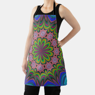 Delantal Mandala Rosette Retro Hippie Boho Moda Bohemias
