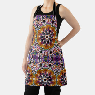 Delantal Mandala Rosette Retro Hippie Boho Moda Bohemias
