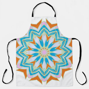 Delantal Mandala vintage, Mandala floral. Mandala oriental.