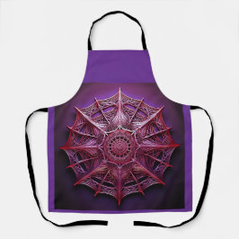 Delantal Mandelbrot de estructura alámbrica rosa