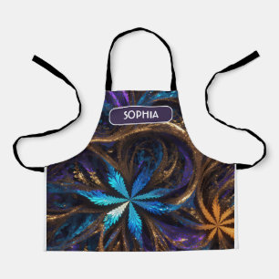 Delantal Mandelbrot Flowers Retro Colorful Personalized Pat