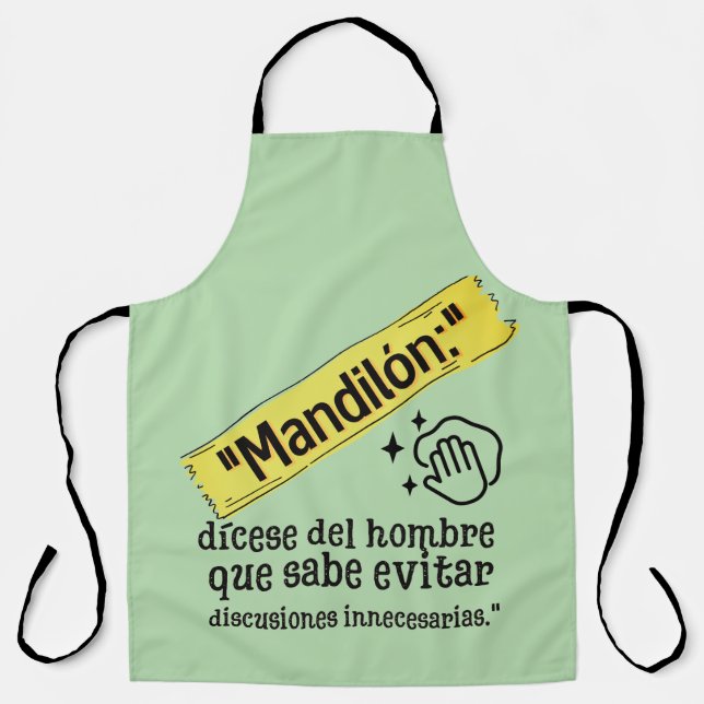 DELANTAL MANDILÓN DICESE DE HOMBRE QUE SABE EVITAR PROBLEMA (Anverso)
