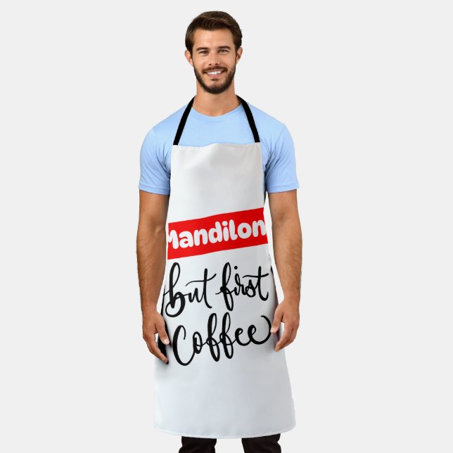 DELANTAL MANDILÓN PERO PRIMERO CAFÉ (Gastado)
