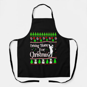 Delantal Manejar En Casa Para Navidades, Feo Xmas Sweater G