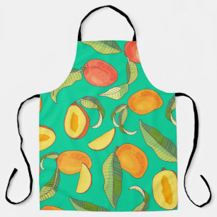 Delantal Mango Medley: Patrón de fruta tropical