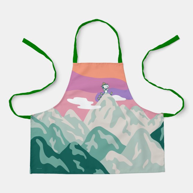 Delantal Maní | Snoopy & Troop Senderismo por la montaña (Anverso)