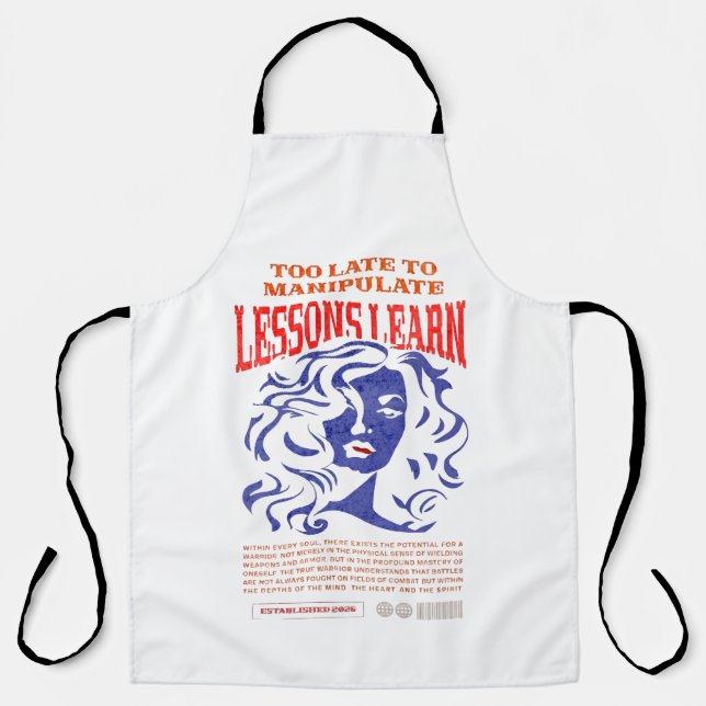 DELANTAL MANIPULATE LESSONS LEARN ALL-OVER PRINT APRON  (Anverso)