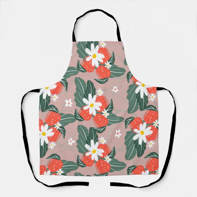 Delantal Mano del patrón de parche de recolección de fresas (Anverso)