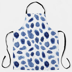Delantal Mano Pintada, Cortinas De Agua Azul.