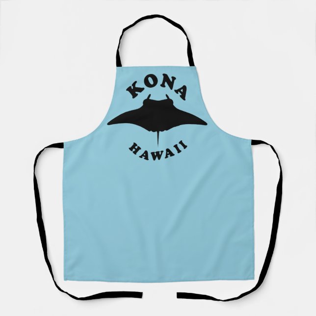 Delantal Manta Ray buceando en Kona, Hawaii (Anverso)