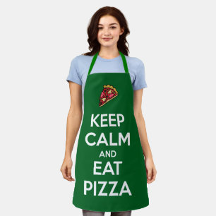 Delantal Mantén la Calma y Come Pizza 2