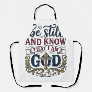Delantal Mantén la calma y conoce la camiseta cristiana Sal