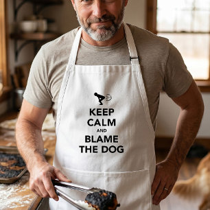 Delantal Mantén la Calma y Culpa al Perro