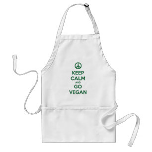 Delantal Mantén la calma y vete VEGAN