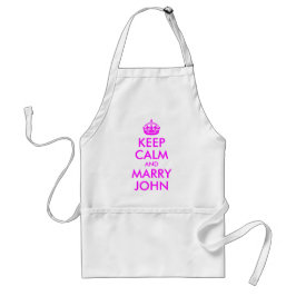 Delantal Mantener la calma y casarse con John Apron