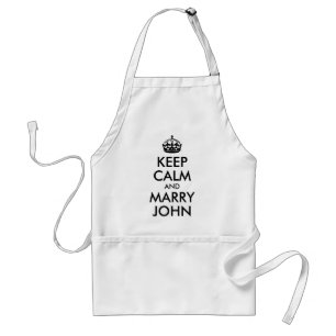 Delantal Mantener la calma y casarse con John Apron
