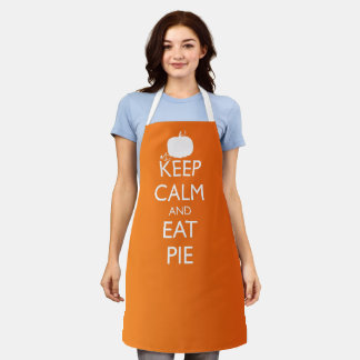DELANTAL MANTENER LA CALMA Y COMER PIE