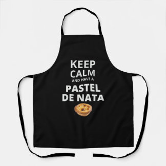 Delantal Mantener la calma y tener un Pastel de Nata
