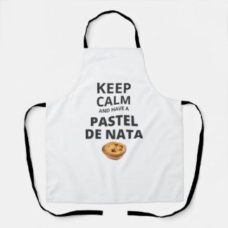 Delantal Mantener la calma y tener un Pastel de Nata