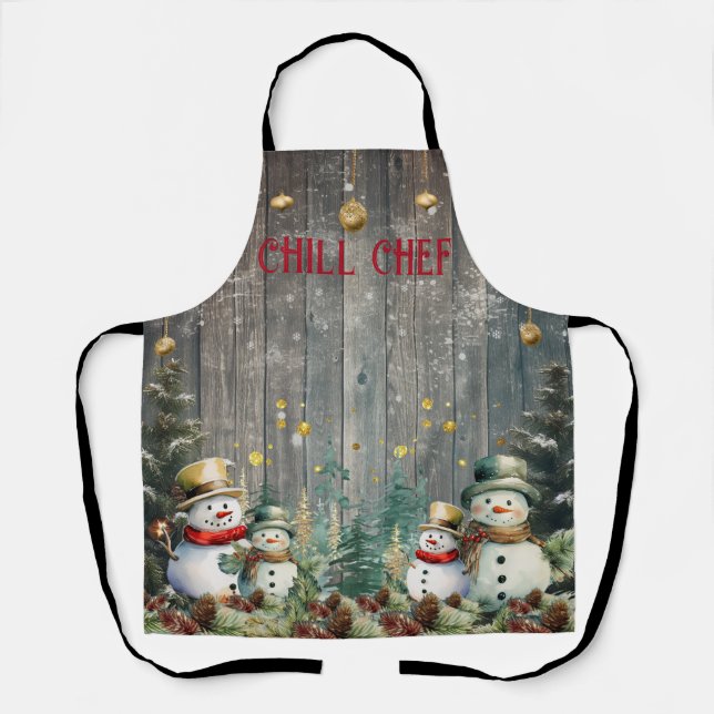 Delantal Manténgase Guay en la cocina: "Chill Chef", hombre (Anverso)