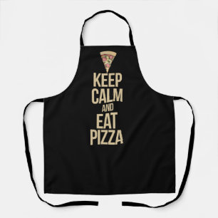 Delantal Mantente tranquilo y come pizza