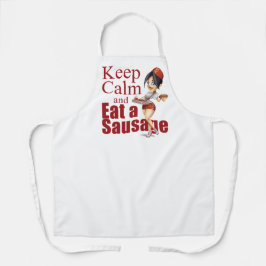 Delantal Mantente tranquilo y come salchichas
