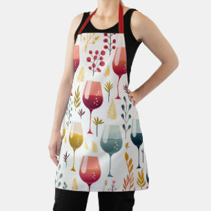 Delantal Manzana de copas de vino