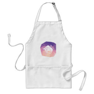 Delantal Manzana de Taurus con fondo rosa/púrpura