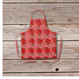 Delantal manzanas de inspiración Rosa y especias rosadas