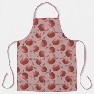 Delantal Manzanas de invierno con tonos rojos apagados