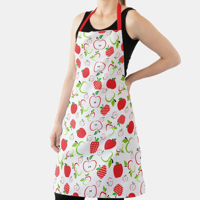 Delantal Manzanas rojas y verdes (in situ)