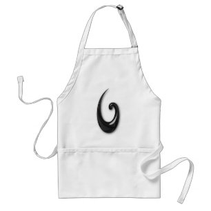 Delantal Maori-Fish Hook-obsidian