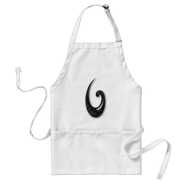 Delantal Maori-Fish Hook-obsidian (Frente)