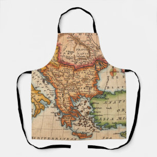 Delantal Mapa antiguo inspirado (2)