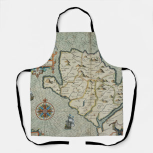 Delantal Mapa antiguo inspirado (7)