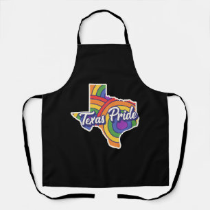 Delantal Mapa de arco iris Diseño de Texas para orgullosos
