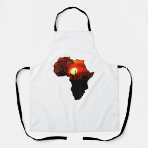 Delantal Mapa De Camisas De África Tee Sol Sudafricano