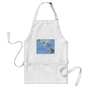 Delantal Mapa de islas de Hawái