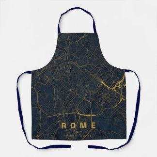 Delantal Mapa de la ciudad de Roma Italia Diseño Minimalist