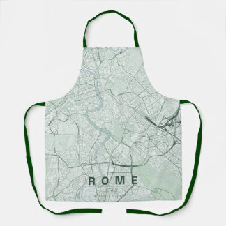Delantal Mapa de la ciudad de Roma Italia Diseño Minimalist