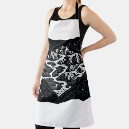 Delantal Mapa de la montaña mágica