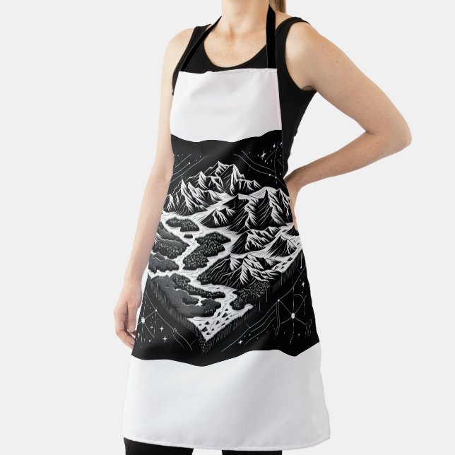 Delantal Mapa de la montaña mágica (in situ)