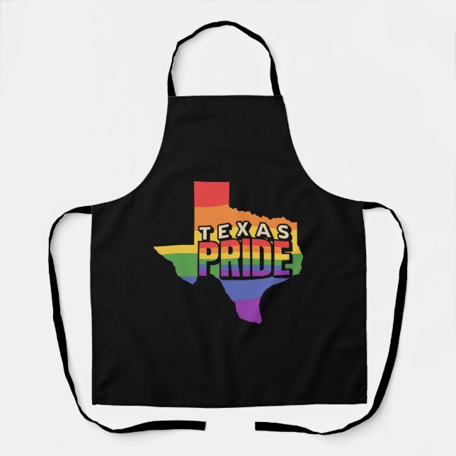 Delantal Mapa de Texas para el diseño del arcoiris para per (Anverso)