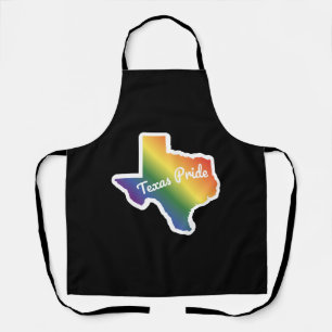Delantal Mapa del arcoiris del diseño de Texas para persona