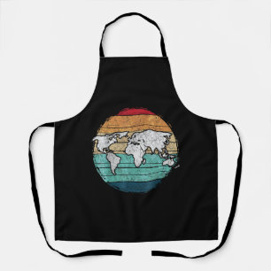 Delantal Mapa del mundo retro