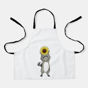 Delantal Mapache con Girasol
